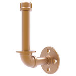 Allied Brass - Pipeline Upright Toilet Paper Holder, Brushed Bronze - Why go horizontal all the time? Time to go vertical. This upright toilet paper holder can also be used as a reserve roll holder. The Pipeline collection is the latest innovation for bathroom fittings from the Allied Brass Brand of products. This toilet tissue holder gives the industrial look of pipe fittings while blending aptly with both modern and traditional bathroom decor. This accessory is powder coated with lifetime materials to provide a decorative and clean finish. No wonder, this upright style toilet tissue holder gives continual service for years without any trouble. The choice of superior materials makes this item free from corrosion and rust. Toilet paper holder mounts firmly with color coordinating screws and comes with a limited lifetime warranty.