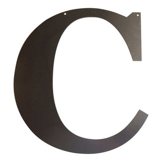 Rustic Large Letter "C", 18" Contemporary Wall Letters by
