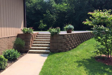 Patio - traditional patio idea in Cedar Rapids with no cover