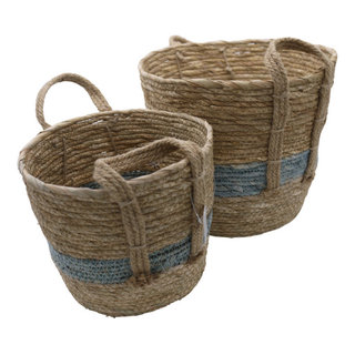 WOVEN STORAGE BASKET, Woven Sisal Basket, Organizing Beach and