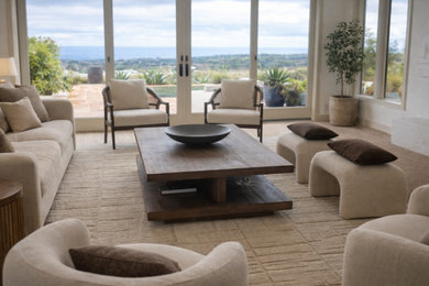 Example of a beach style living room design in San Francisco
