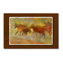 Mustang Motion Steel Wall Art - Paintings