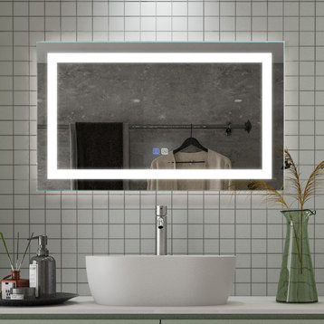40x24 In. Smart Touch Dimmable Anti-Fog LED Vanity Mirror