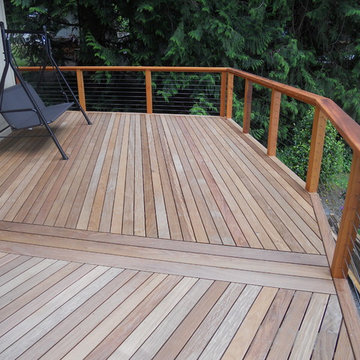 Ipe' deck and cedar cable railing system
