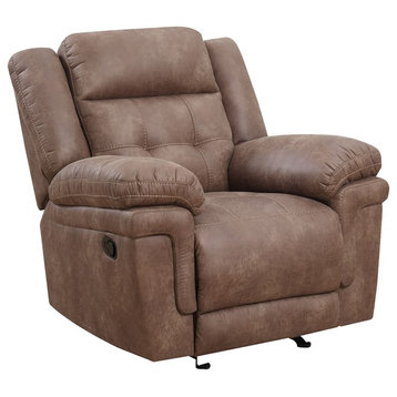Steve Silver Anastasia Glider Recliner Chair in Cocoa Finish AT850CC