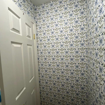 Wallpaper installation Powder room in West Linn