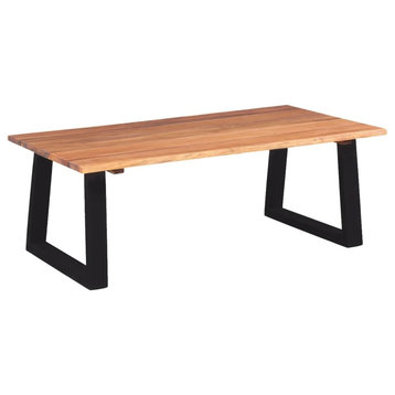 vidaXL Coffee Table Sofa End Table Side Table Solid Wood Acacia 43.3 Inch