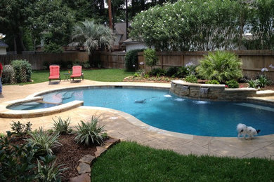 Inspiration for a timeless pool remodel in Houston
