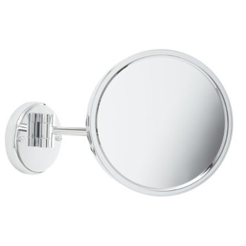Jerdon JD13C 8.5-Inch Adjustable Wall Mount Mirror with 5x Magnification, 14-In