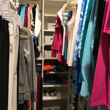 Narrow Master Closet - Reconfigured & Organized