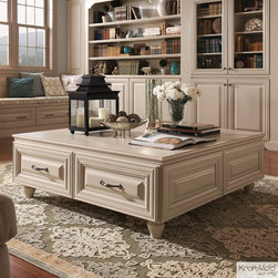 KraftMaid: Coffee Table in Mushroom with Cocoa Glaze - Coffee Tables
