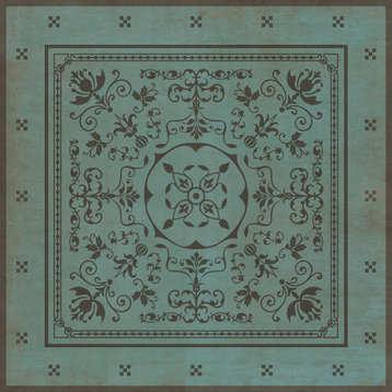 Pattern 22 Plato 60x60 Vintage Vinyl Floorcloth