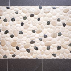 Island Stone Rectangular Beach Glass with Pebble floor - Tile