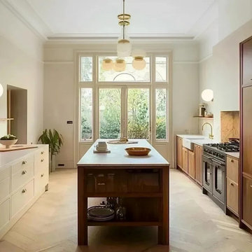 Transitional kitchen in Leytonstone