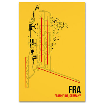 08 Left 'FRA Airport Layout' Canvas Art, 19 x 12