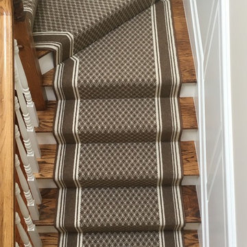 Custom Bordered Stair Runner