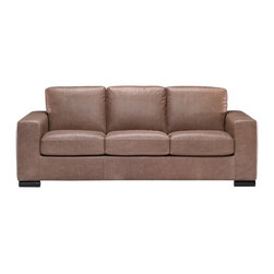 Natuzzi Editions Transitional Leather Sofa B534 - Sofas