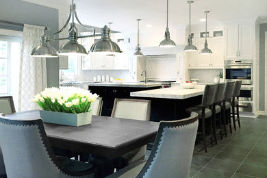 Inspiration for a transitional kitchen remodel in New York
