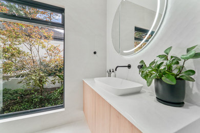 This is an example of a modern bathroom.