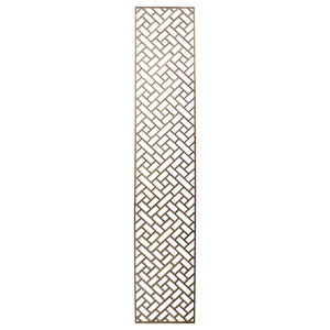 Rectangular Plain Wood Geometric Pattern Wall Panel Transitional Wall Accents By Golden Lotus Antiques Houzz