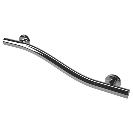 Life Line, Wave Bar, Polished Chrome, 18", Right Hand