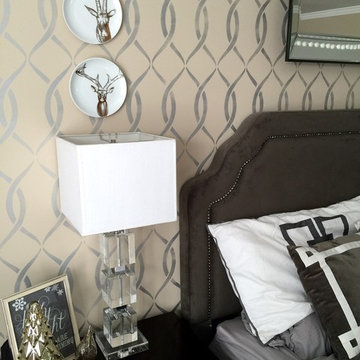 Entwined Allover Stenciled Bedroom