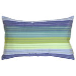 Pillow Decor Ltd. - Pillow Decor - Sunbrella Seville Seaside 12 x 20 Outdoor Pillow - Enhance your outdoor space with this striped Seville Seaside fabric by Sunbrella. The popular and versatile shape works well on a chaise or to add lumbar support to your favorite chair. Perfect touch of softness for your reading chair on the porch. Choose from the collection of square and rectangular striped and solid pillows to create an interesting mix.