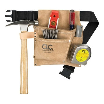 CLC IPK489X Nail & Tools Bag With Poly Web Belt, 3 Pockets, Large
