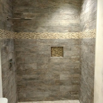 Tile Shower with trench drain