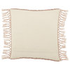 Jaipur Living Maritima Geometric Indoor/Outdoor Pillow, Mauve/Light Pink