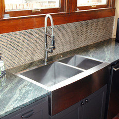 how to install a flush mount farmhouse sink