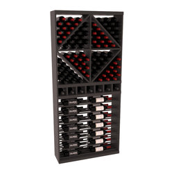 Wine Racks America - CellarVue  Horizontal Wine Rack Combo, Pine , Black Stain - Wine Racks