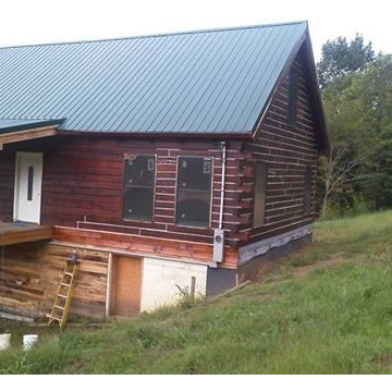 Chalet 1280sf - Oak Log Cabin Build- Schutt Log Homes and Mill Works