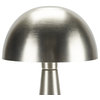 Modern Iron Mushroom Table Lamp, Silver, 16"