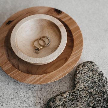 Rings in Sitka Willow and Hemlock Bowls
