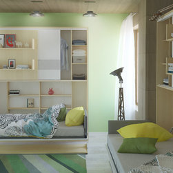 Parete Letto - Twin Wall Bed System - Kids Desks And Desk Sets