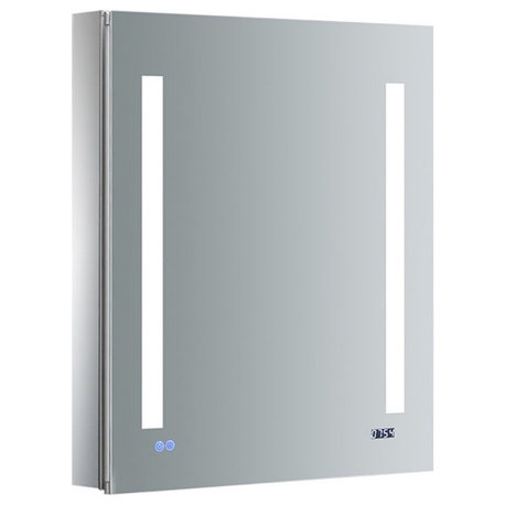 Fresca Tiempo 24" Right Modern Aluminum Bathroom Medicine Cabinet in Mirrored