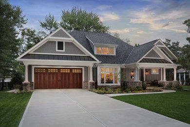 Design ideas for a transitional attached two-car garage in Cincinnati.