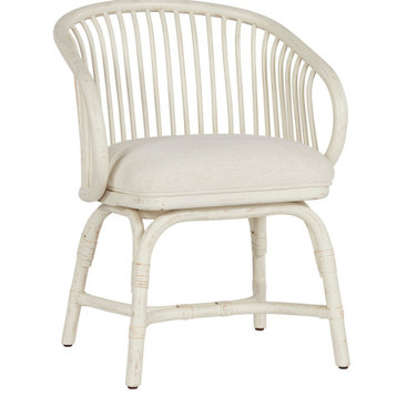 Aruba Rattan Chair, Egret