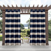 Exclusive Home Cabana Indoor/Outdoor Curtains, Set of 2, Navy, 54"x120"