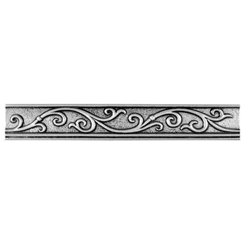 Cypress Metal Border Liner Tile Pewter Nickel 1 3/4"x12", Set of 5