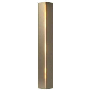 Gallery Small Sconce, Soft Gold Finish, Ivory Art Glass