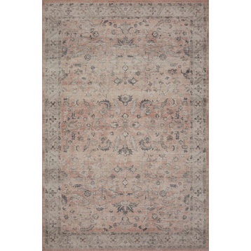 Loloi Hathaway Hth-06 Vintage and Distressed Rug, Blush and Multi, 3'6"x5'6"