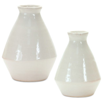 Terracotta Vase, 2-Piece Set