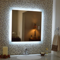 Luminous Dimmable LED Mirror with Defogger, 30"x36"x1.75"