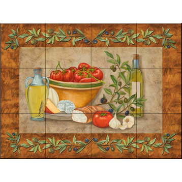 Tile Mural, Tuscany Treats I by Mary Lou Troutman