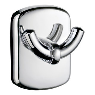 Cabin Double Hook Chrome - Contemporary - Wall Hooks - by Smedbo Inc