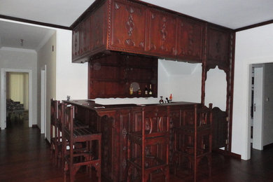 Inspiration for a country home bar remodel in Other
