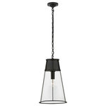 Visual Comfort - Robinson Pendant, 1-Light, Bronze, Clear Glass, 11.75"W (TOB 5753BZ-CG 2V5PA) - This beautiful pendant will magnify your home with a perfect mix of fixture and function. This fixture adds a clean, refined look to your living space. Elegant lines, sleek and high-quality contemporary finishes.Visual Comfort has been the premier resource for signature designer lighting. For over 30 years, Visual Comfort has produced lighting with some of the most influential names in design using natural materials of exceptional quality and distinctive, hand-applied, living finishes.
