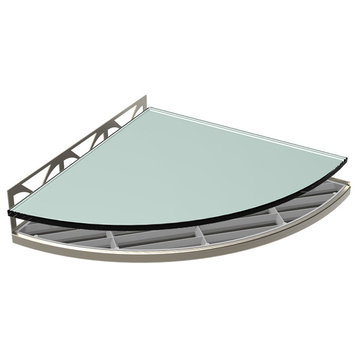 TileWare Structural Surfaces Claddy T-Shelf w/ Glass Cover, Haze